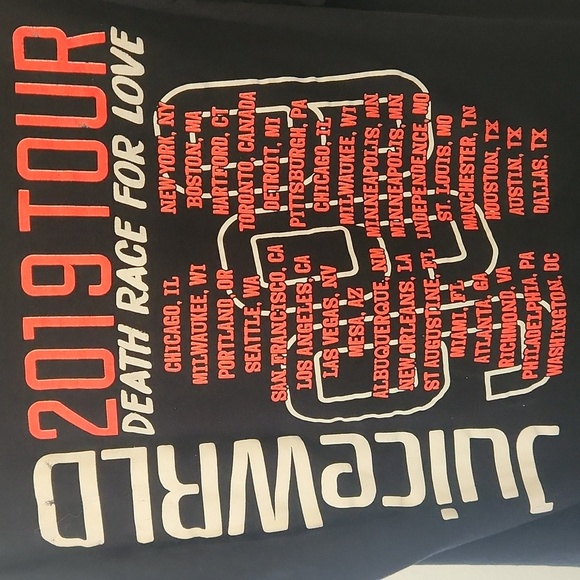 Juice Wrld Rare “Death Race For Love” 2019 Concert Merch Tour Shirt Men's M - Picture 5 of 7
